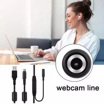 USB Repair Replacement Camera Line Cable For Logitech 2900ep 3500e Cable 3000e Link 3-meter Cor R0N0 black-one-size