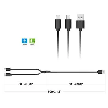 USB-ручка, кабель для быстрой зарядки, кабель для синхронизации и зарядки данных для игрового контроллера PS5 VR2, джойстика, джойстика, док-станции