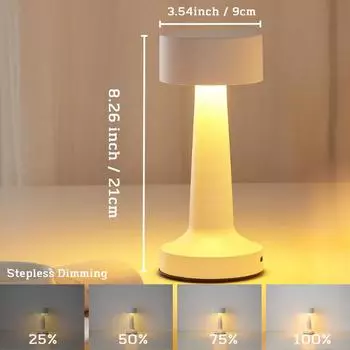USB с сенсорным датчиком, регулируемая яркость, металлическая настольная лампа, 3 цвета, тумбочка для спальни, детский беспроводной светодиодный ночник, перезаряжаемая батарея Black body&USB Plug