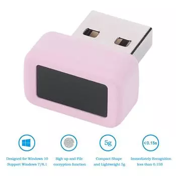 USB-считыватель отпечатков пальцев Биометрический сканер отпечатков пальцев 360° Touch Windows Hello FIDO U2F Speedy Matching Security Key для ПК