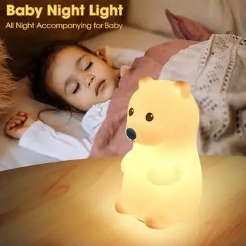 USB-сенсорный милый ночник Snooze Bear