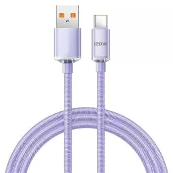 USB Type C 120 Вт USB Type C кабель 120 Вт 6 А 120 Вт 6 А провод для быстрой зарядки мобильного телефона зарядка purple-25cm