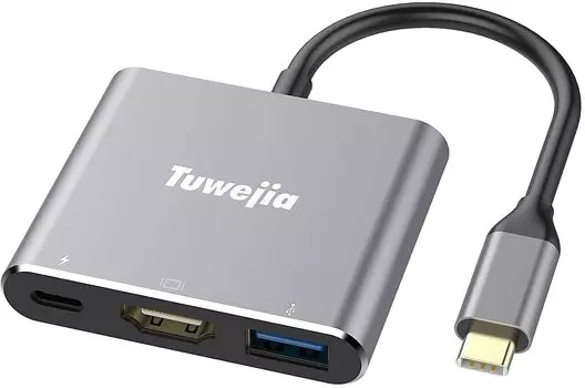 USB Type C HDMI адаптер Tuwejia USB Type C 4K разрешение HDMI порт USB порт USB USB Type C Rapid PD зарядный порт конвертер адаптер UHD совместим с