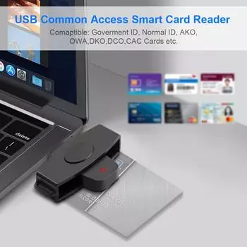 USB Type C Smart CAC Card Reader Bank Tax Declaration SIM Card/IC Card/ID Card Reader Adapter для ОС Windows, Mac/Android
