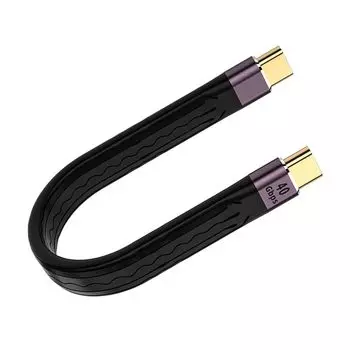 USB Type CtoC cable USB 4.0 40 Gbps high speed data transfer, PD 100 W/5 A fast charging, 8 K video output: USB-C to USB-C cable approx. 13.8 cm
