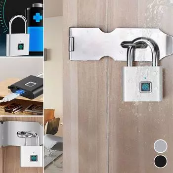 USB зарядка отпечаток пальца пароль замок защита от кражи цифровой замок креативность умный замок чёрный
