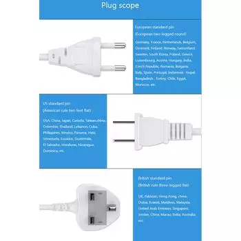 USB-зарядная станция, 6 портов, 65 Вт, QC3.0, USB-зарядная станция, несколько портов, зарядный концентратор USB-A со светодиодной подсветкой EU Plug чёрный