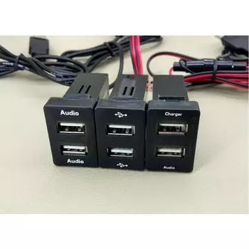 USB зарядное устройство автомобильное зарядное устройство USB разъем напряжение дисплей температура аудио зарядное устройство VOL.V TEM HDMI для Toyota 4Runner C-HR CHR Charger