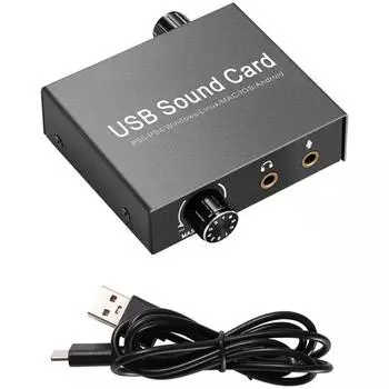 USB звуковая карта внешняя звуковая карта с s Control USB на 3,5 мм адаптер стерео для ПК ноутбук настольная гарнитура