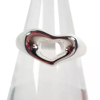[Used] TIFFANY/Tiffany 925 Open Heart Ring No. 10.5 [g357-4]