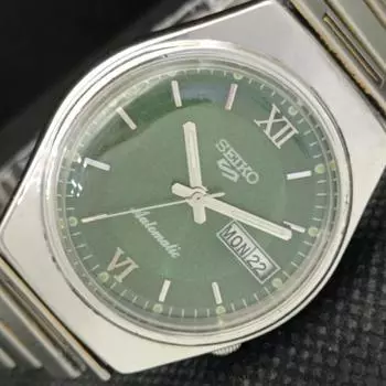 Б/У винтажные часы SEIKO 5 AUTO 6309A JAPAN MENS D/D GREEN 608e-a315958-2 SKU608e-a315958