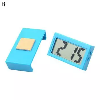 Useful Self-adhesive Easy To Read Portable Auto Dashboard Desk Electronic Clock for Office Table Digital AVE B