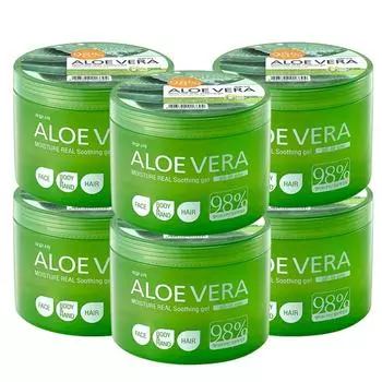 Успокаивающий гель Kwailnara 98% Aloe Vera, 500 мл, гель алоэ, 6 шт.
