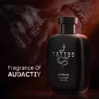 Ustraa Tattoo Cologne - 100 мл - Духи для мужчин | со смесью пряных, древесных и цитрусовых нот | Стойкий аромат без газа 100ML