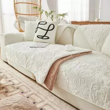 Утолщенный плюшевый чехол для дивана Nordic Universal Sofas Towel Anti-slip Combination Couch Cushion Slipcovers для защиты гостиной 1pc30x50 pillowcase