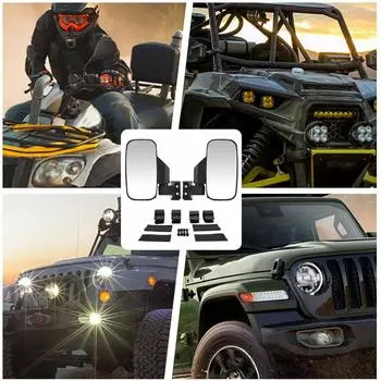 Utv Side Mirrors Shatter-Proof Tempered Glass Mirrors Utv Rear View Mirrors Side By Side Mirrors Side Mirrors For Utv CHINA