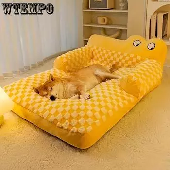 Уютная и моющаяся лежанка для собак, подходящая для осени и зимы, которая обеспечивает тепло и комфорт, а также служит кошачьим гнездом в любое время года. M