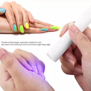 UV Light for Gel Nails, Denabuty Mini U V LED Nail Lamp Handheld with Stand, Portable Nail Dryer Rechargeable USB Cordless розовый
