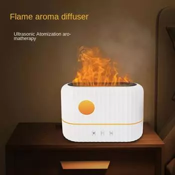 Увлажнитель воздуха Flame, аппарат для ароматерапии, USB-лампа Flame, увлажнитель воздуха для домашнего офиса, диффузор эфирных масел для ароматерапии белый