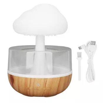 Увлажнитель воздуха Rain Cloud, капельный распылитель эфирных масел с 7 светодиодами для установки у кровати