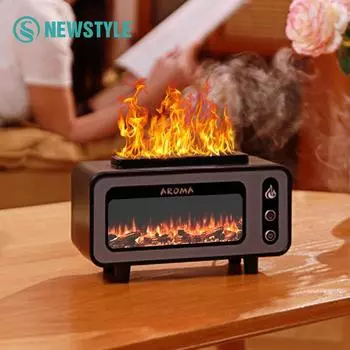Увлажнитель воздуха Simulation Flame Air Home USB Эфирное масло Аромадиффузор Камин Большой резервуар для воды Тихий Очищение Распылитель Увлажнитель
