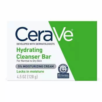 Увлажняющее очищающее мыло CeraVe с 5% увлажняющим кремом Cerave, СДЕЛАНО В США