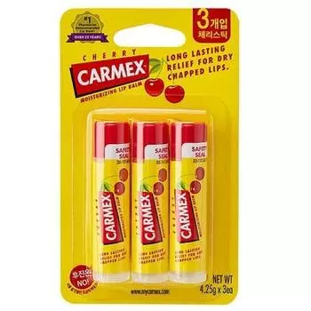 Увлажняющий бальзам для губ Carmex вишневый стик 4,25 гX3
