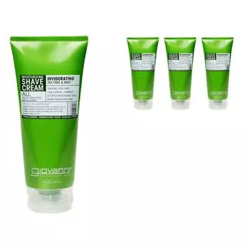 Увлажняющий крем для бритья Giovanni Vitality Tea Tree & Mint, 207 мл, 4 шт.