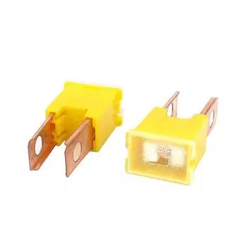 uxcell Auto Car Slow Blow Fuse Yellow 60A 32V Male Pal 2 Straight Pack of 2