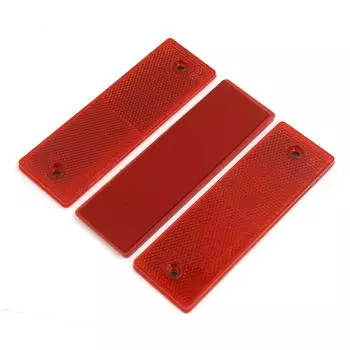 uxcell Car Reflector General Purpose Car Red Pasting Reflector Sticker with Screw Hole, Pack of 3