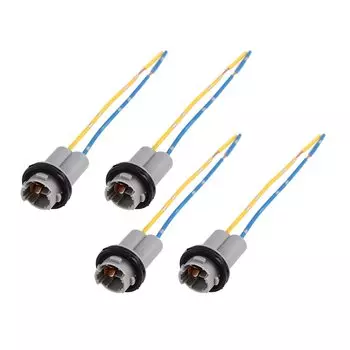uxcell Light Socket DC T10 Car Adapter Light Bulb Wire Wire Bundle Extension Connector Pack of 4