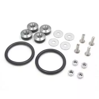 uxcell Quick Release Fastener Kit Titanium Tone Car Bumper Trunk Fender Hatch Lid Aluminum Alloy