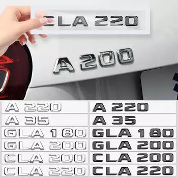 V12 BITURBO 4Matic ABS значок наклейка для класса GLA160 CLA200 A35 GLA45 CLA45 хвостовая эмблема стайлинга автомобилей логотип GLA160 чёрный