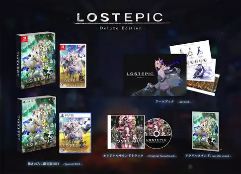 В комплект входит оригинальная металлическая карта LOST EPIC. В комплект входит специальная художественная акриловая подставка. - Издание Deluxe- - PS5 и [бонусная] коробка, саундтрек, книга,