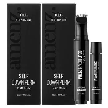В комплект входит сменный блок для самозавивки волос All-in-One Self Down Perm от Aman, 2 шт., 40 мл