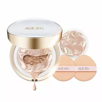 В официальный набор AGE20 входит тональная основа Signature Essence Long Stay Going out Foundation Cushion Pact + сменный блок (21 Светло-бежевый) 14 г х 2 шт.