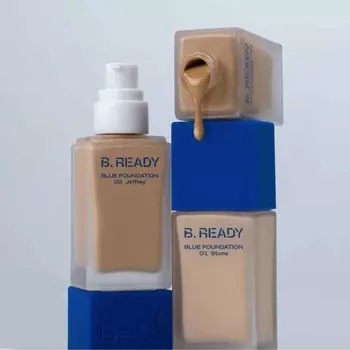 В. READY Blue Foundation 1,18 унций / 35 мл SPF27+ PA++, Макияж, Kbeauty, корейская косметика, пробник 01 STONE