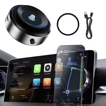 Вакуумная адсорбционная присоска автомобильный держатель для телефона 360 вращение магнитная подставка для душа Hands-Free для iPhone 15/14/13/12 чёрный
