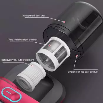 Vacuum Cleaner Mite Removal Wireless Portable Instrument Handheld Vacuum Mites Eliminator Dust-collecter Cleaning Machine синий