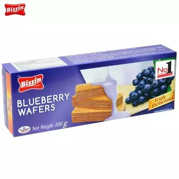 Вафли Bissin Blueberry 100 г 1 шт/3 шт/6 шт/12 шт - Thai Snack 100 g