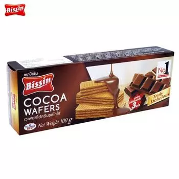 Вафли Bissin какао 100 г 1 шт/3 шт/6 шт/12 шт - Thai Snack 100 g
