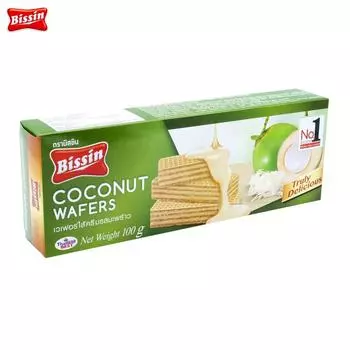 Вафли Bissin кокосовые 100 г 1 шт/3 шт/6 шт/12 шт - Thai Snack 100 g