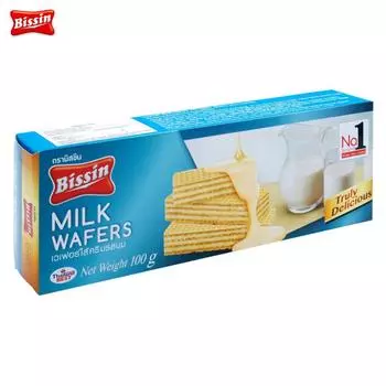 Вафли Bissin Milk 100 гx 1 шт/3 шт/6 шт/12 шт - Thai Snack 100 g