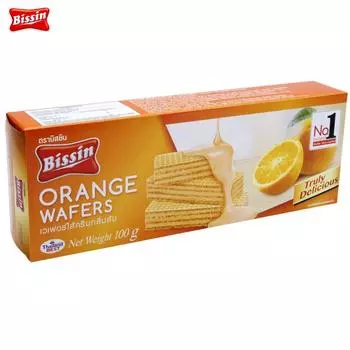 Вафли Bissin Orange 100 г 1 шт/3 шт/6 шт/12 шт - Thai Snack 100 g