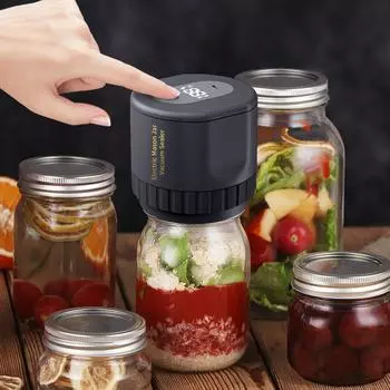 Вакуумный упаковщик для банок Mason Jar, комплект вакуумного упаковщика для банок, беспроводной вакуумный насос для банок, автоматическая машина для упаковывания банок с широким горлом
