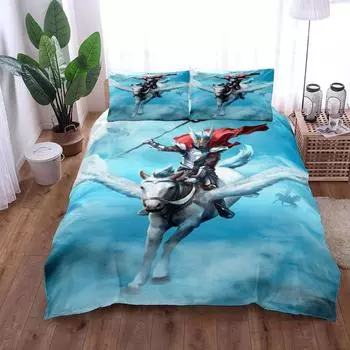 Valkyrie Role Duvet Cover Set King Queen Double Full Twin Single Size Bed Linen Set EU single(135x200cm)