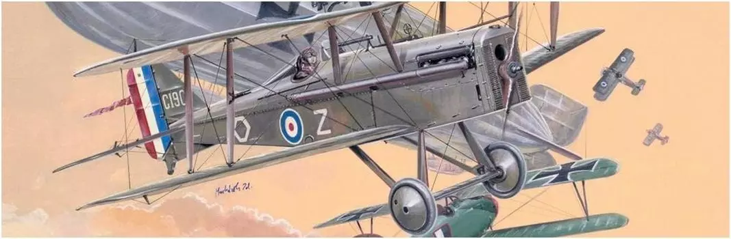VALOM Британский истребитель-биплан, набор из 2 пластиковых моделей CV14404 1/144 RAF-SE5a