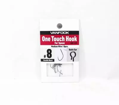Vanfook OSP-31B One Touch Spoon, средний крючок, размер 8, 8 шт./упаковка, черный (7037)