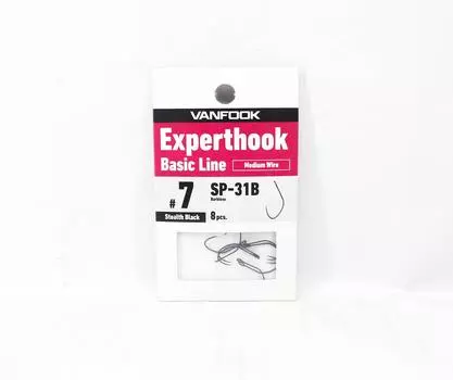 Vanfook SP-31B Spoon Expert Крючок средний размер 7, 8 шт./упак. Черный (7006)
