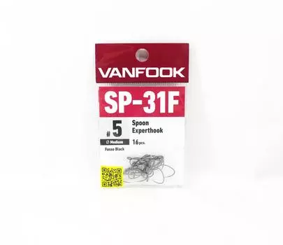 Vanfook SP-31F Spoon Expert Крючок средний, размер 5, 16 шт./упак. Черный (8965)